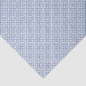 Blauw en wit klassiek Grieks sleutelpatroon Tissuepapier (Detail)
