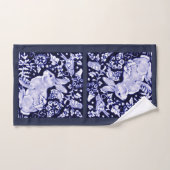 Blauw en Wit Konijn Vogel Bad Handdoek Dedham (Handdoek)
