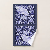 Blauw en Wit Konijn Vogel Bad Handdoek Dedham (Handdoek)