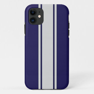 Blauw en wit koolstofvezel Stripes iPhone 5 Hoesje