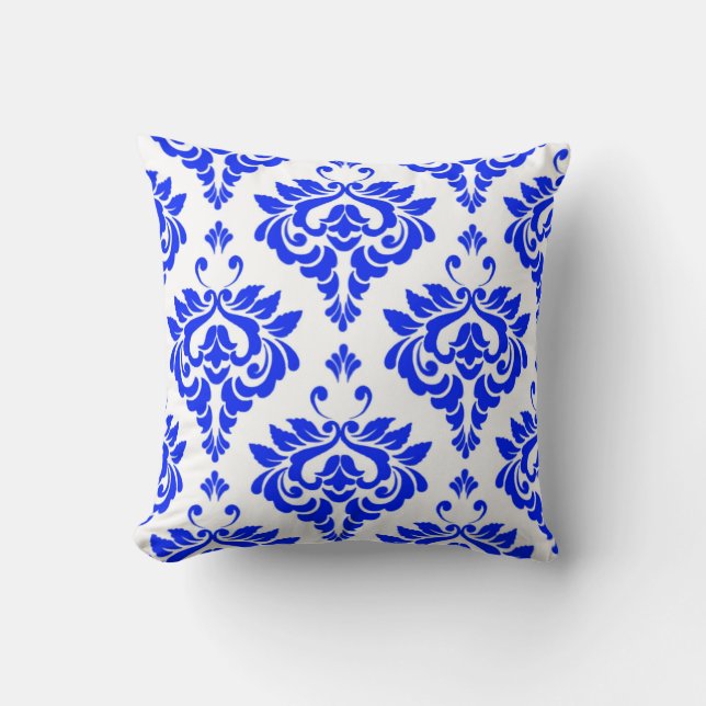 Blauw en wit kussen (Voorkant)