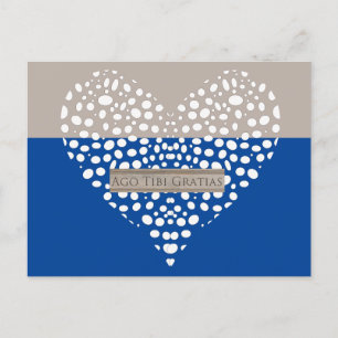 Blauw en wit Latijn - Hartelijk dank Briefkaart