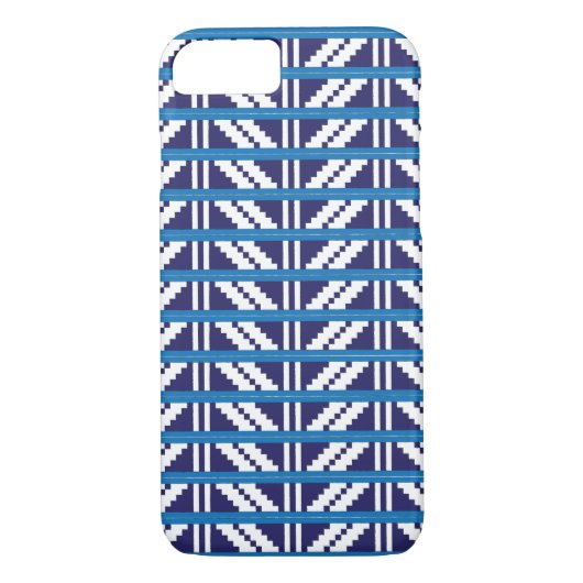 Blauw en wit Lets Letse etnische volkskunst Case-Mate iPhone Case (Achterkant)