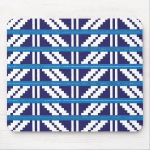 Blauw en wit Lets Letse etnische volkskunst Muismat