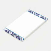 Blauw en wit Lets Letse etnische volkskunst Post-it® Notes (Schuin)