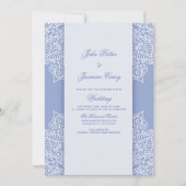 Blauw en wit Mandala uitnodiging (Voorkant)