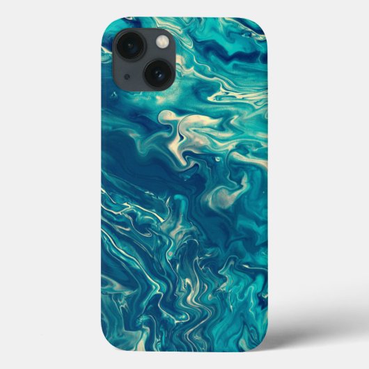 Blauw en wit marmer Acrylafbrekend materiaal Case-Mate iPhone Case (Achterkant)