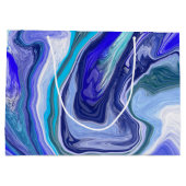 Blauw en Wit Marmer Groot Cadeauzakje (Achterkant)