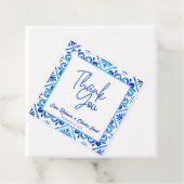 Blauw en wit Marokkaans dank u bruiloft gunst Bedankjes Labels (In situ)