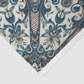 Blauw en wit Marokkaans geïnspireerd ontkoppelpapi Tissuepapier (Detail)