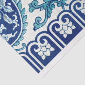 Blauw en wit marokkaans stijl motief tissuepapier (Detail)