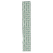Blauw en Wit Mediterraan Tegel Tafel Accent Lange Tafelloper (Voorkant)