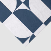 Blauw en wit midden van de eeuw modern tissuepapier (Detail)