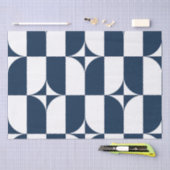 Blauw en wit midden van de eeuw modern tissuepapier (Craft)