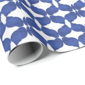 Blauw en wit minimalistisch kustzeeschildpad eenvo cadeaupapier (Rol Hoek)