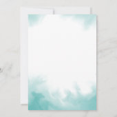 Blauw en wit modern Baby shower Kaart (Achterkant)