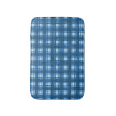 Blauw en wit Modern Denim Plakken Patroon Badmat (Voorkant Verticaal)