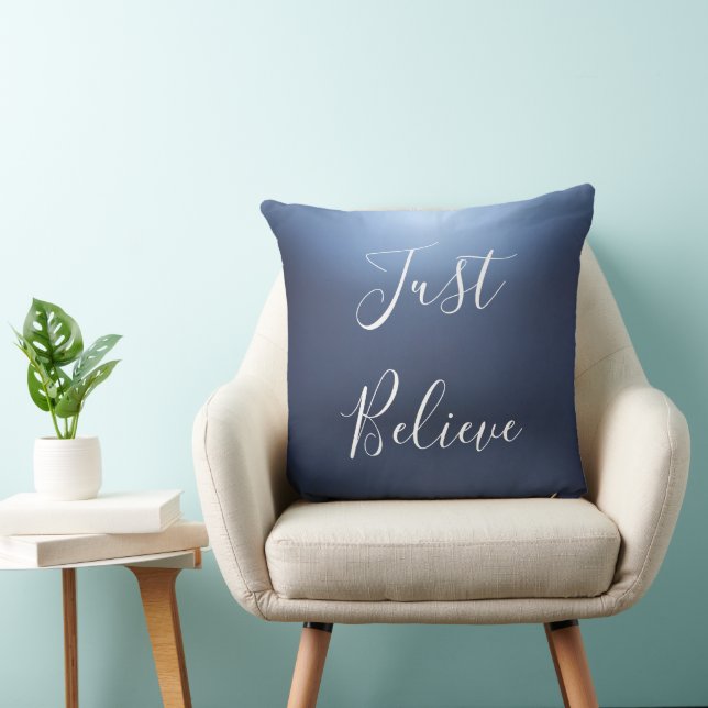 Blauw en wit modern kussen (Stoel)
