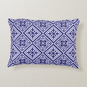 Blauw en wit modern Sierkussen Decoratief Kussen