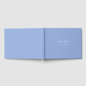 Blauw en wit Modern Wedding Guest Book Gastenboek (Volledig)