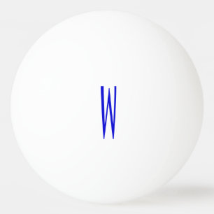 Blauw en wit Monogram Initiaal Ping Pong Pingpongballen
