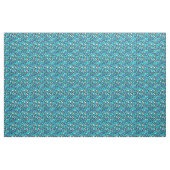 Blauw en Wit Morpho Vlinder Patterned Stof (Yard (91,4 cm))