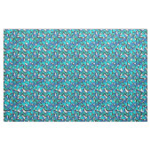 Blauw en Wit Morpho Vlinder Patterned Stof (Fat Quarter)