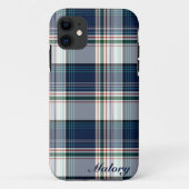Blauw en wit multithread-speldenpakket Case-Mate iPhone case (Achterkant)