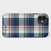 Blauw en wit multithread-speldenpakket Case-Mate iPhone case (Achterkant (horizontaal))