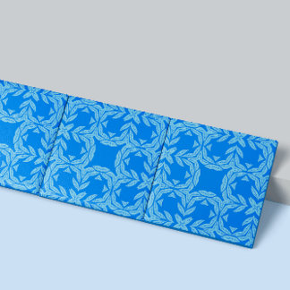 Blauw en Wit Natuur geïnspireerde Tranquille Symme Tegeltje