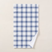 Blauw en Wit Nautisch Plaid Bad Handdoek (Handdoek)