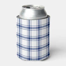 Blauw en Wit Nautisch Plaid