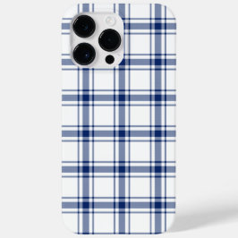 Blauw en Wit Nautisch Plaid Case-Mate iPhone 14 Pro Max Hoesje