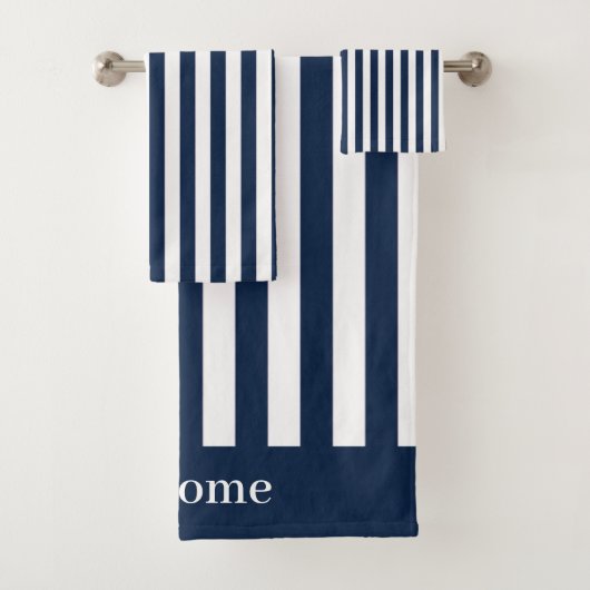 Blauw en wit, neutraal schoeisel bad handdoek (Insitu)