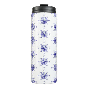 Blauw en wit Nieuw-Zeeland Thermosbeker