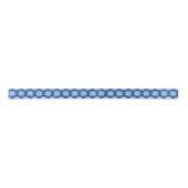 Blauw en Wit Noords Sneeuwvlokpatroon Lint (Voorkant)