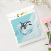 Blauw en Wit Oceaanstrand Nautisch Bedankzakje (Gezegeld)