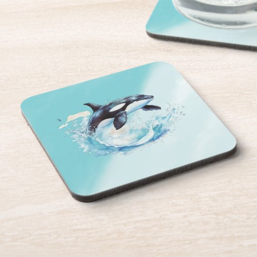 Blauw en Wit Oceaanstrand Nautisch Bier Onderzetter (Linkerzijde)