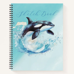 Blauw en Wit Oceaanstrand Nautisch Notitieboek