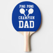 Blauw en Wit Papa Regels Ping Ping Paddle Tafeltennisbatje (Voorkant)