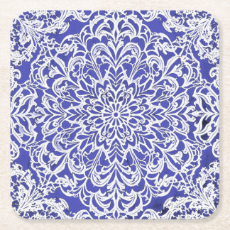  blauw en wit papier Onderzetter