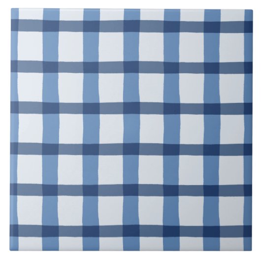 Blauw en wit patroon tegeltje (Voorkant)