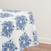 Blauw en Wit Pinwheel Tafeldoek Tafelkleed (Voorbeeld)
