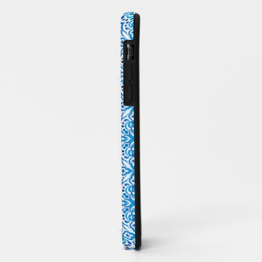 Blauw en wit platform Case-Mate iPhone case (Achterkant/links)