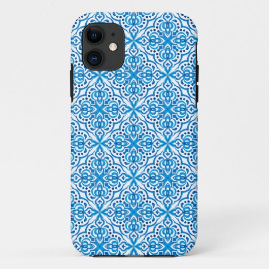 Blauw en wit platform Case-Mate iPhone case (Achterkant)