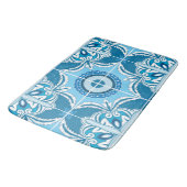 💙 Blauw en wit Porto Azulejos, Badmat (Gekanteld)