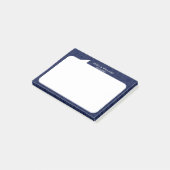 Blauw en wit praten bubble Custom Name Post-it® Notes (Schuin)