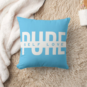 Blauw en Wit Pure Zelf Liefde Sierkussen
