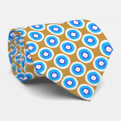 Blauw en wit ruggemerg stropdas (Opgerold)