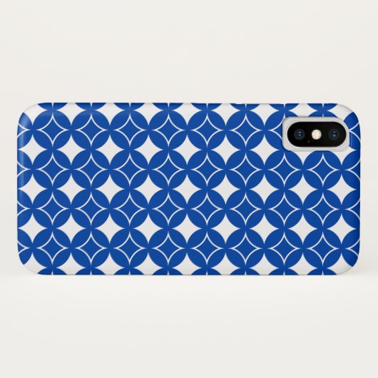 Blauw en wit scheepspatroon Case-Mate iPhone case (Achterkant (horizontaal))